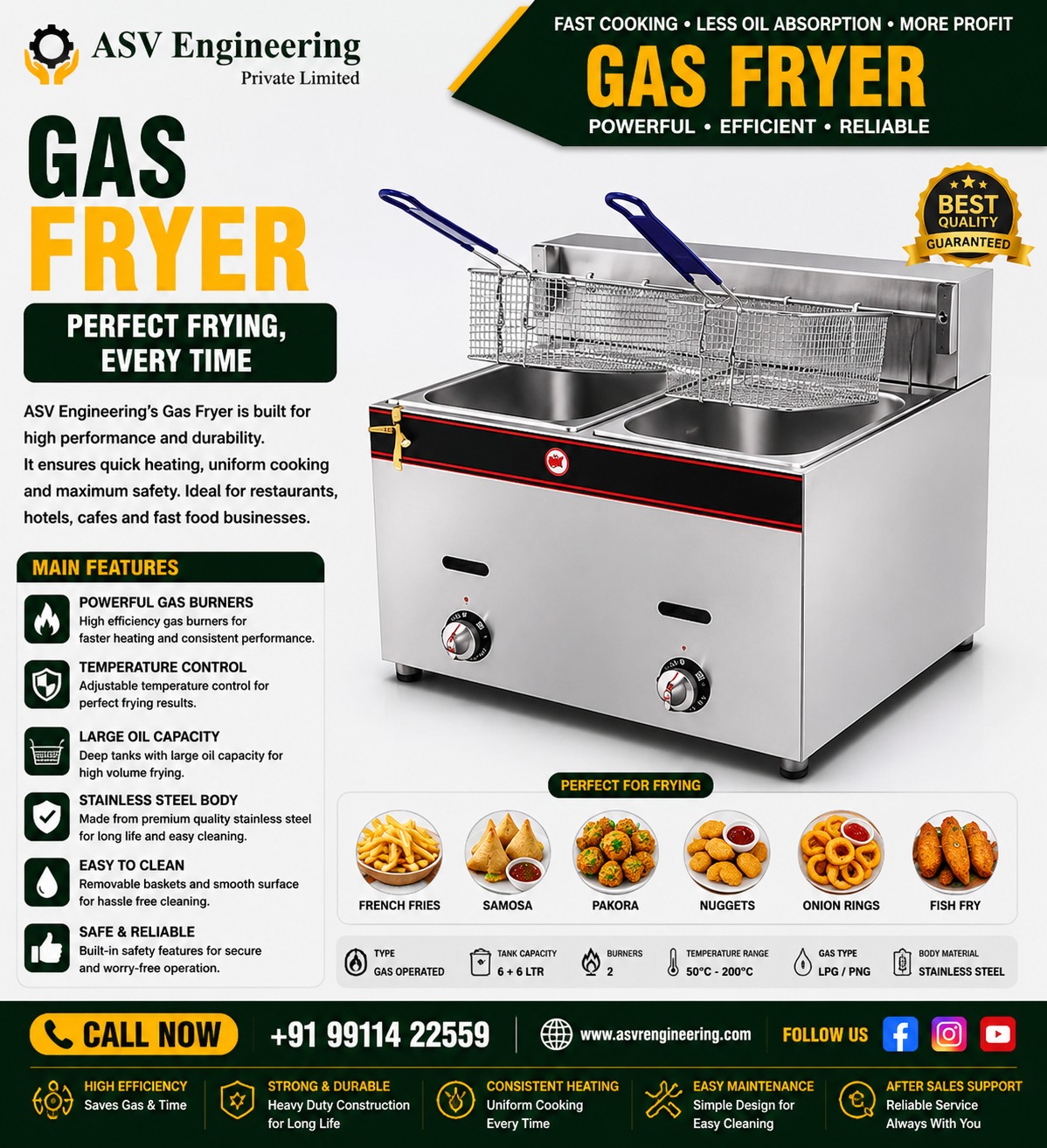 Gas Fryer - Goa