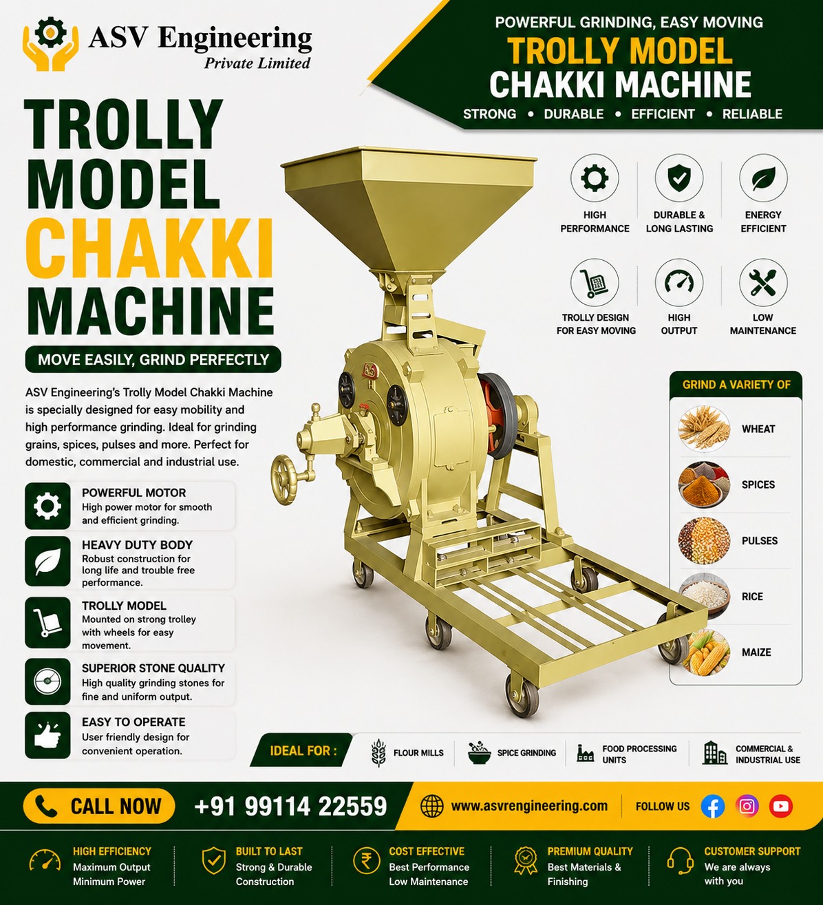 Trolly Model Chakki Machine